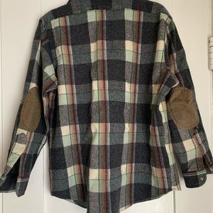 Pendleton flannel buttondown with elbow patches!